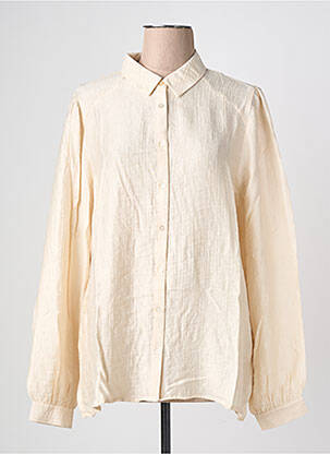 Chemisier coupe droite manches longues beige SOYACONCEPT femme