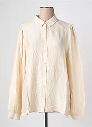 Chemisier coupe droite manches longues beige SOYACONCEPT femme