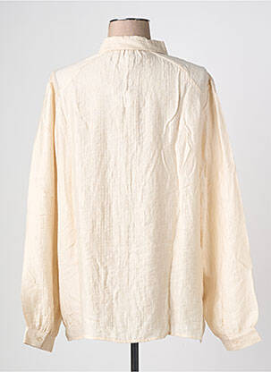 Chemisier coupe droite manches longues beige SOYACONCEPT femme