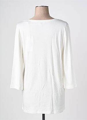 Top col v manches 3/4 blanc STREET ONE femme