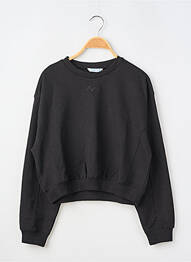 Sweat-shirt broderie manches longues noir MAYORAL fille
