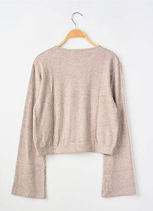Pull coupe droite manches longues beige LE TEMPS DES CERISES fille