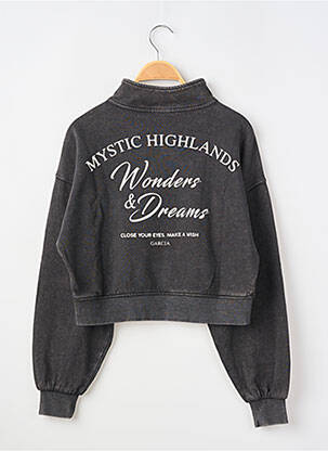 Sweat-shirt manches longues manches longues noir GARCIA fille