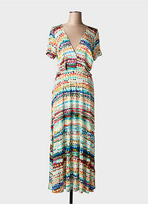 Robe longue manches courtes manches courtes vert ALDO MARTIN'S femme