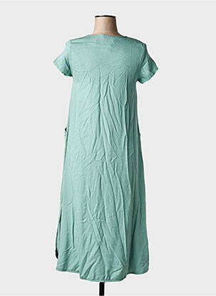 Robe mi-longue manches courtes manches courtes vert GUITARE femme