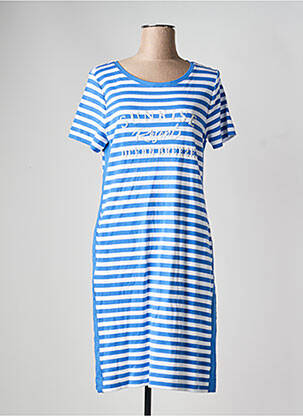 Robe mi-longue manches courtes manches courtes bleu OLSEN femme