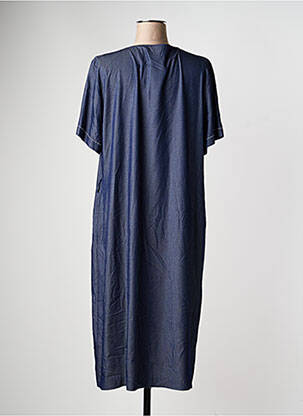 Robe mi-longue manches courtes manches courtes bleu GRIFFON femme