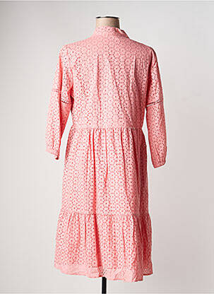 Robe mi-longue manches 3/4 manches 3/4 rose OLSEN femme