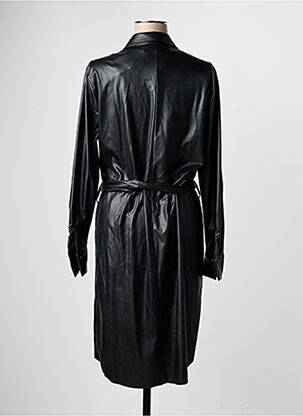 Robe mi-longue manches longues manches longues noir TONI femme