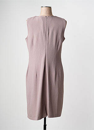 Robe mi-longue sans manche sans manche marron CHRISTINE LAURE femme