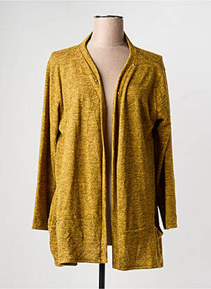 Gilet manches longues stretch jaune FRANCK ANNA femme