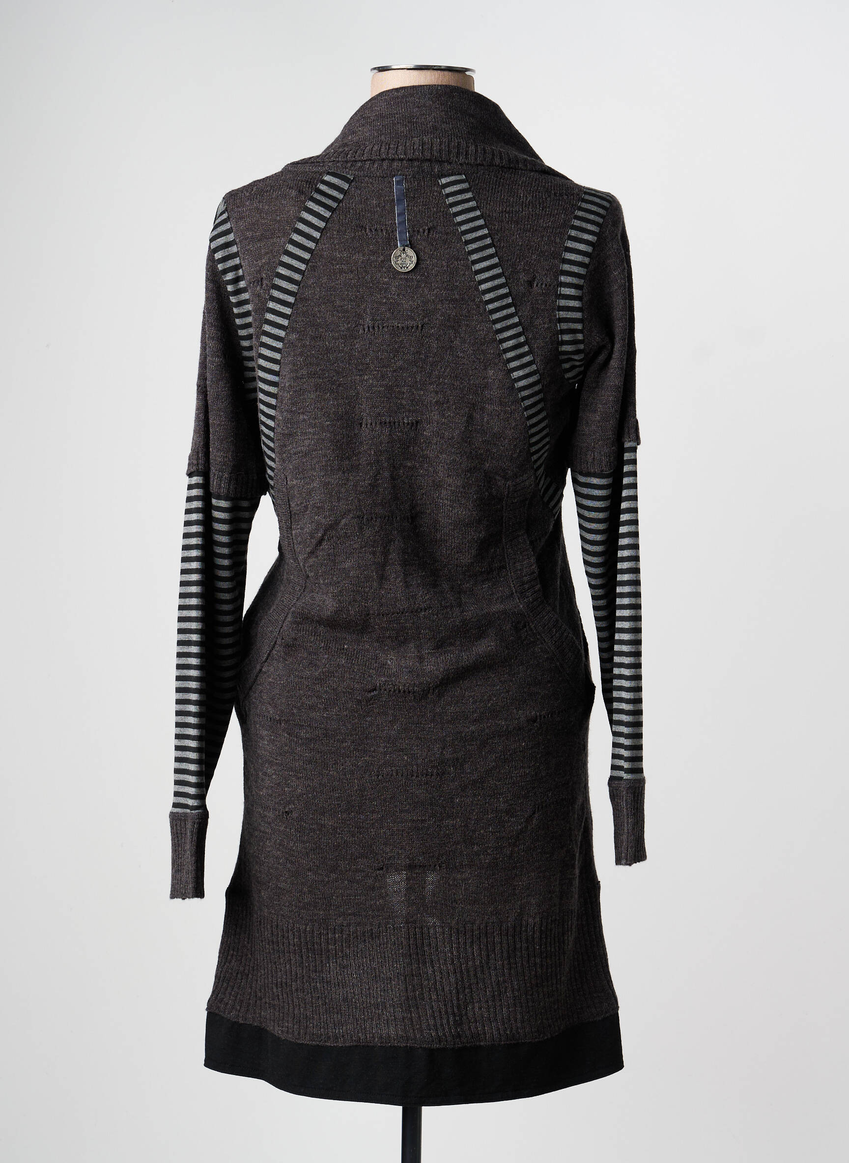 Gilet manches longues stretch gris FILLE DES SABLES femme
