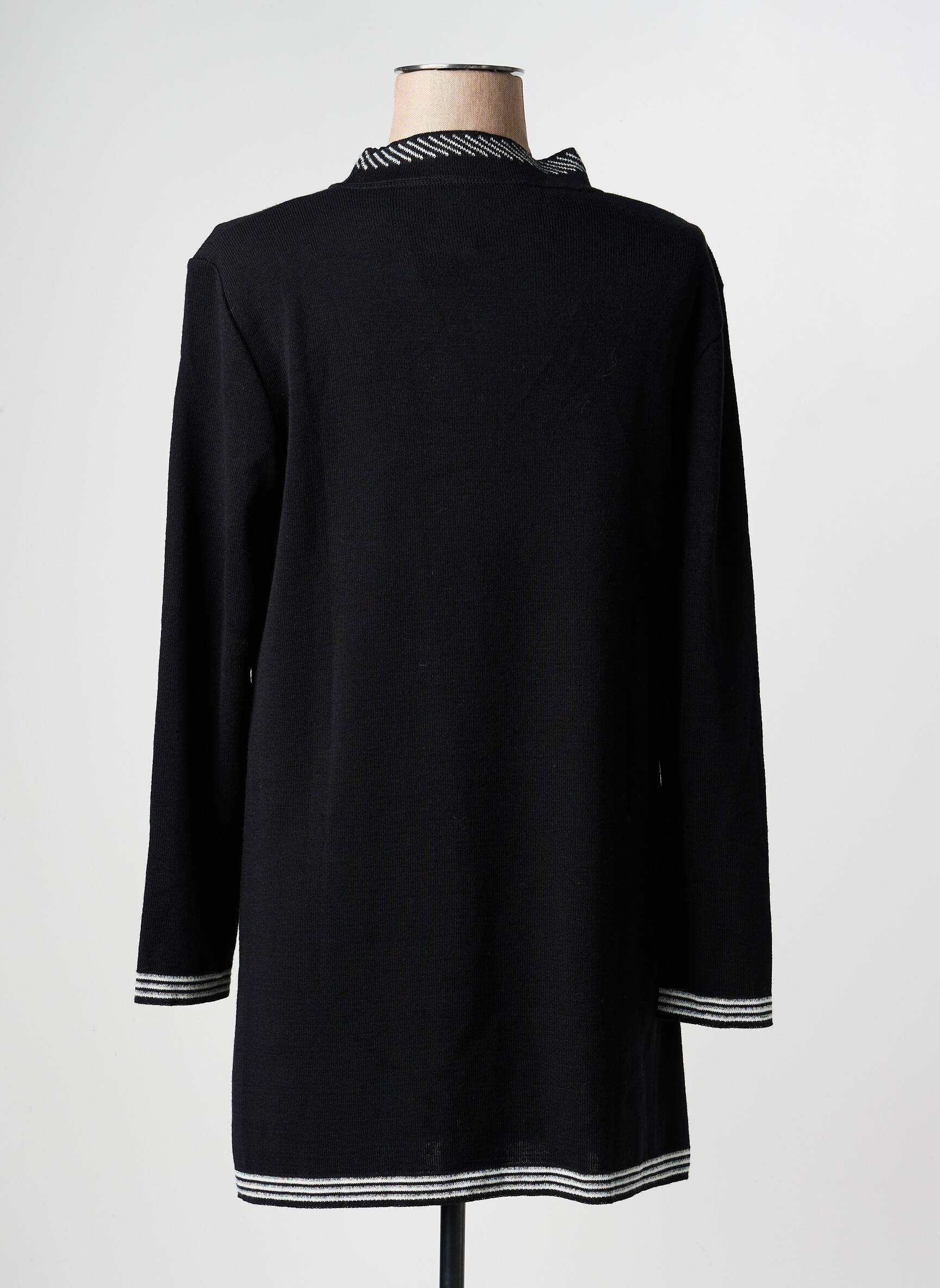 Robe pull stretch manches longues noir RODAM femme