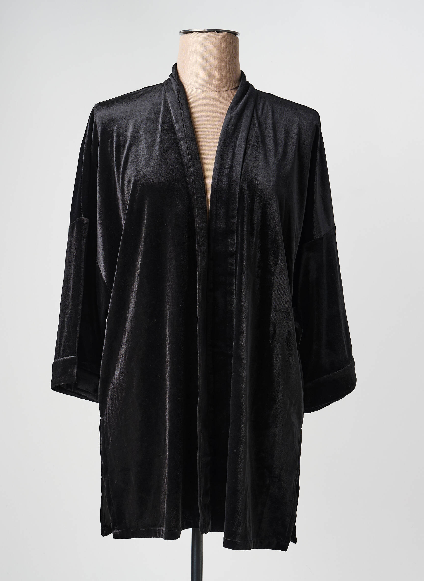 Veste kimono col v noir OLSEN femme
