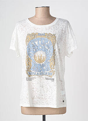 T-shirt sérigraphie manches courtes blanc GARCIA femme