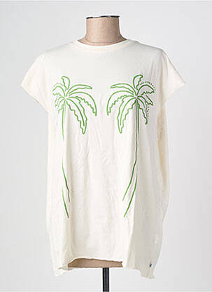 T-shirt stretch manches courtes beige LE TEMPS DES CERISES fille