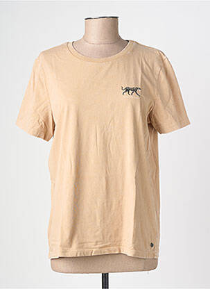 T-shirt sérigraphie manches courtes beige GARCIA femme