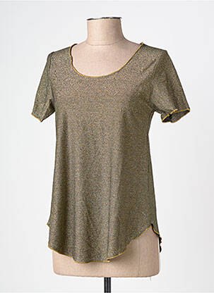 T-shirt stretch manches courtes or MINDELO BAY femme