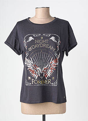 T-shirt sérigraphie manches courtes gris GARCIA femme