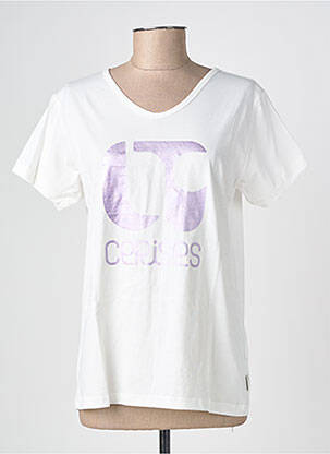 T-shirt coupe cintrée manches courtes blanc LE TEMPS DES CERISES fille