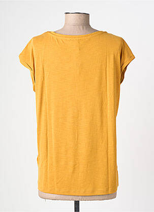 T-shirt sérigraphie avec strass manches courtes jaune STREET ONE femme