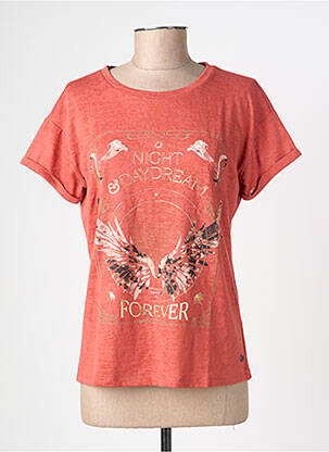 T-shirt sérigraphie manches courtes rouge GARCIA femme