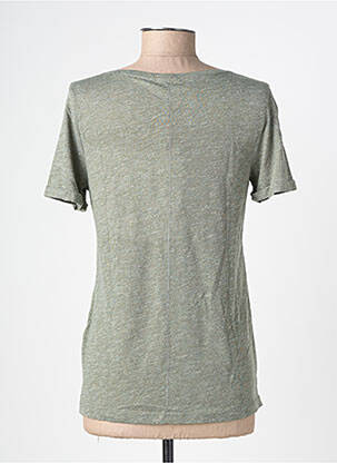 T-shirt sérigraphie avec strass manches courtes vert STREET ONE femme