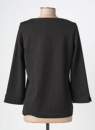 Top tissage crêpe manches longues noir GARCIA femme