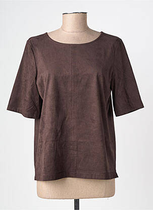 T-shirt stretch manches courtes marron STREET ONE femme