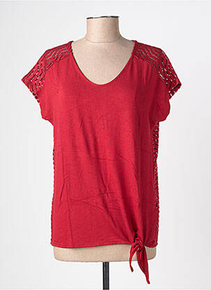 T-shirt stretch manches courtes rouge STREET ONE femme