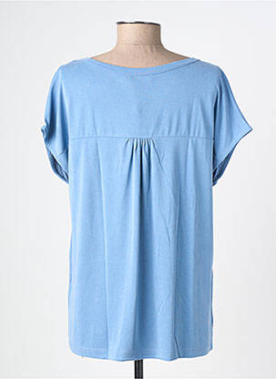 Top stretch manches courtes bleu GEISHA femme