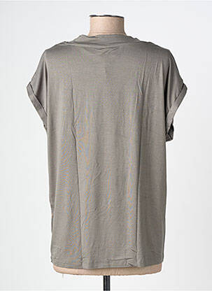 T-shirt col v manches courtes vert SOYACONCEPT femme