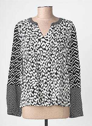 Top tissage crêpe manches longues noir STREET ONE femme