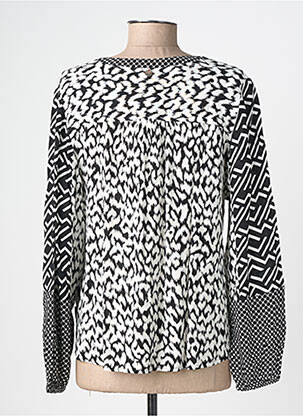Top tissage crêpe manches longues noir STREET ONE femme