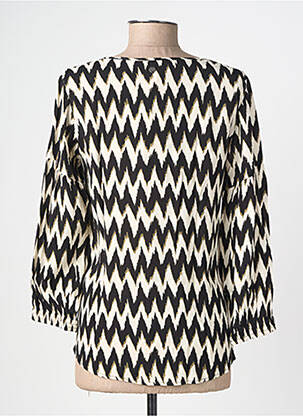 Chemisier tissage crêpe manches longues noir GARCIA femme