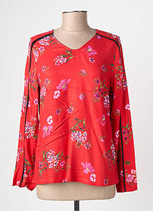 Blouse imprimé fleurs manches longues rouge STREET ONE femme