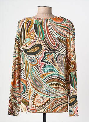 Blouse col rond manches longues beige GEISHA femme