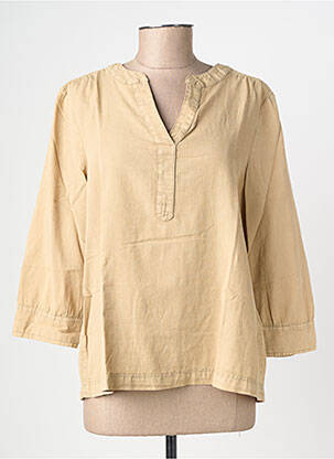 Blouse tissage popeline manches longues beige STREET ONE femme