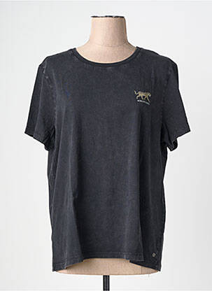 T-shirt sérigraphie manches courtes noir GARCIA femme