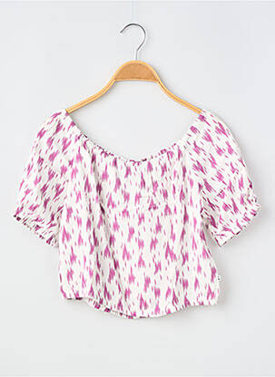 Top imprimé fantaisie manches courtes violet LE TEMPS DES CERISES fille