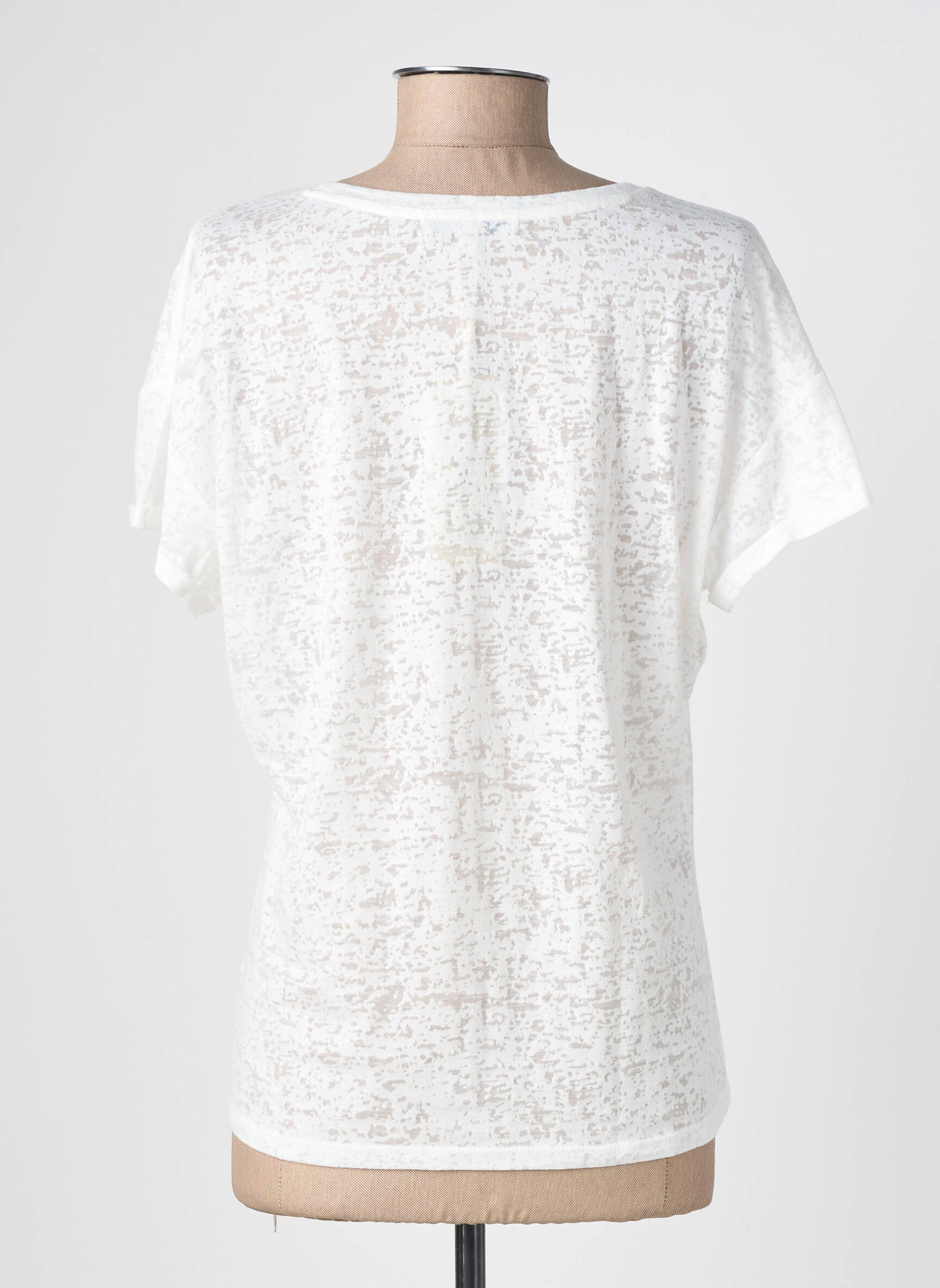 T-shirt sérigraphie manches courtes blanc GARCIA femme