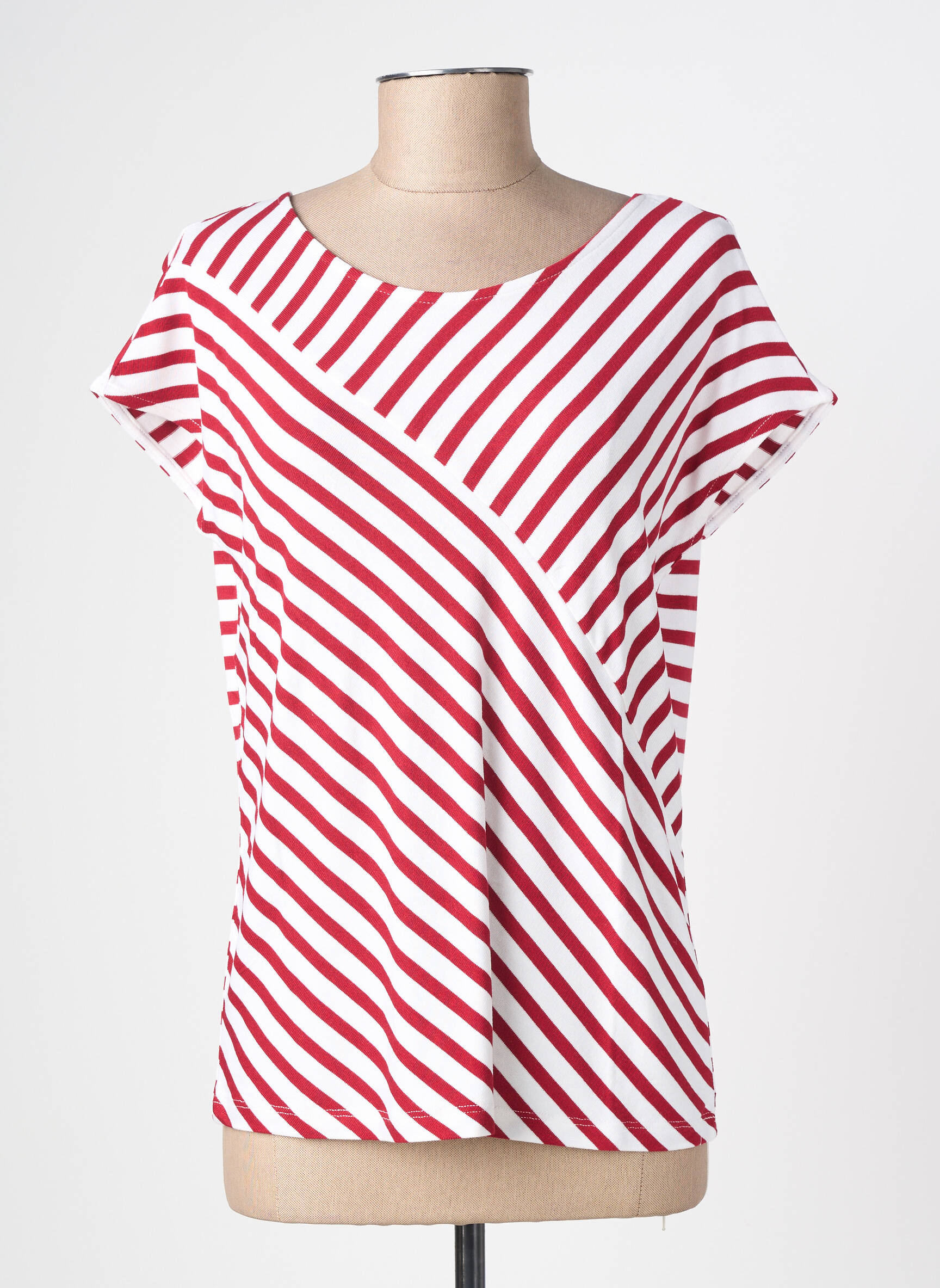 T-shirt stretch manches courtes rouge STREET ONE femme