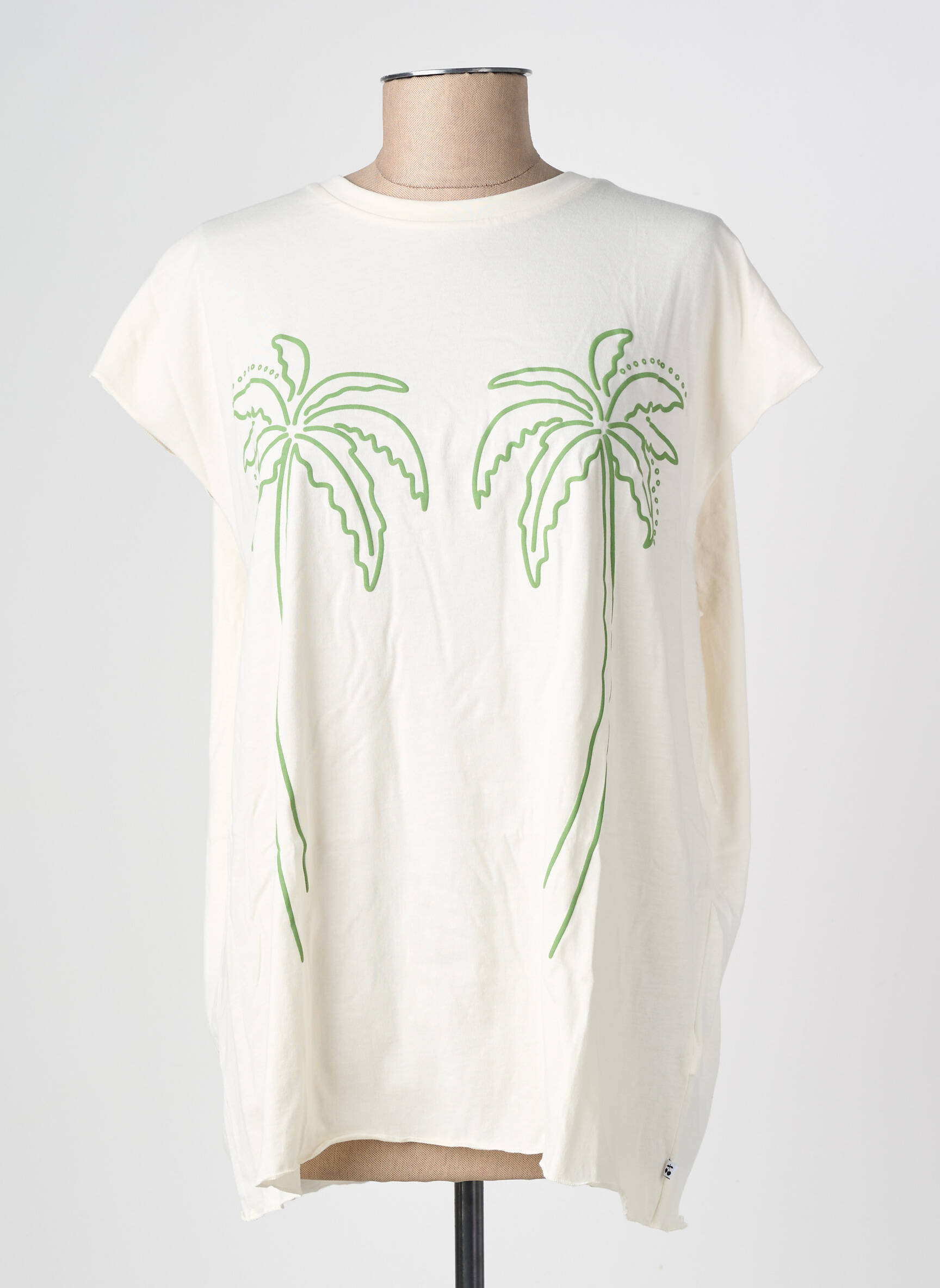 T-shirt stretch manches courtes beige LE TEMPS DES CERISES fille