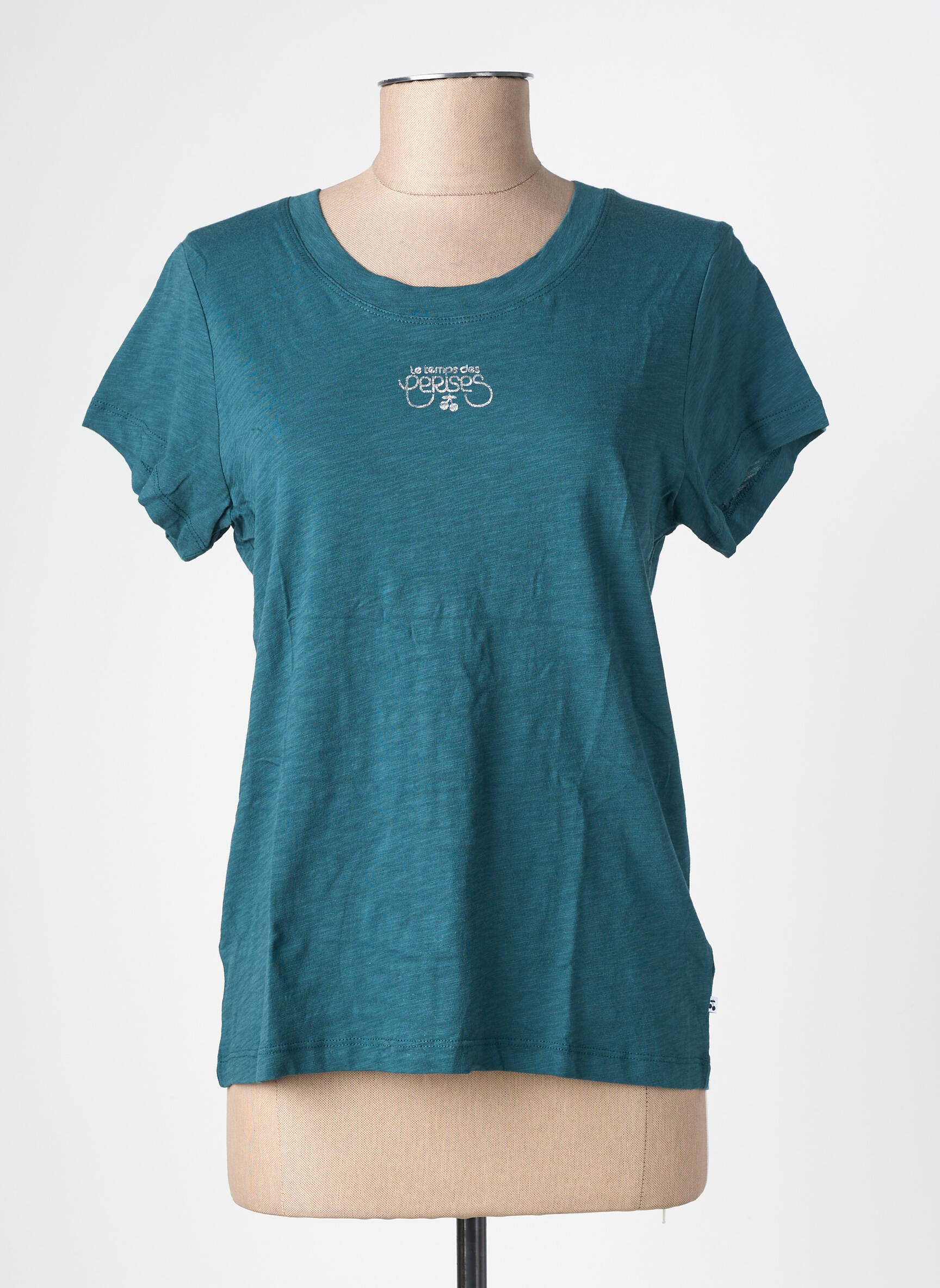 T-shirt coupe cintrée manches courtes vert LE TEMPS DES CERISES fille