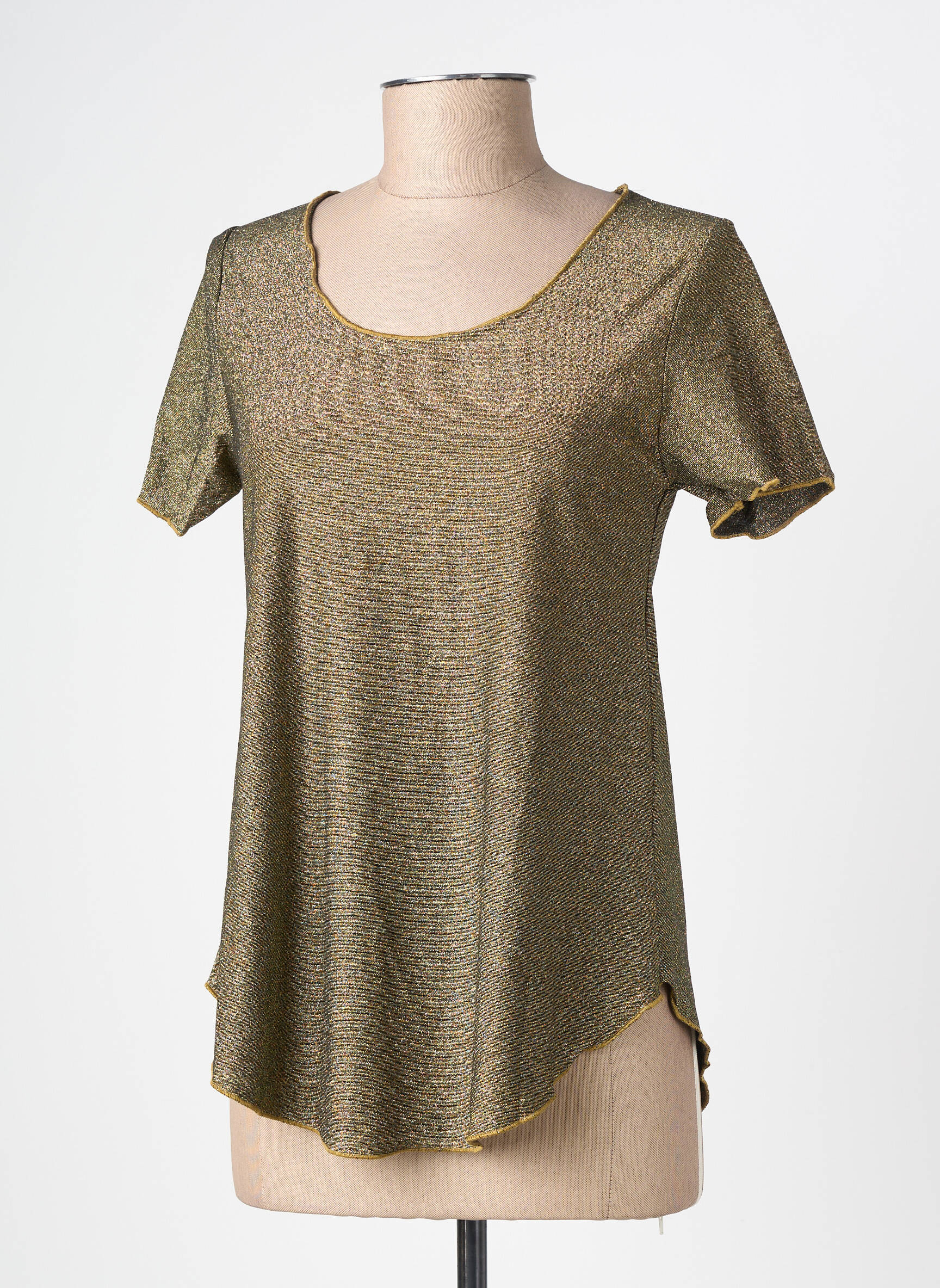 T-shirt stretch manches courtes or MINDELO BAY femme