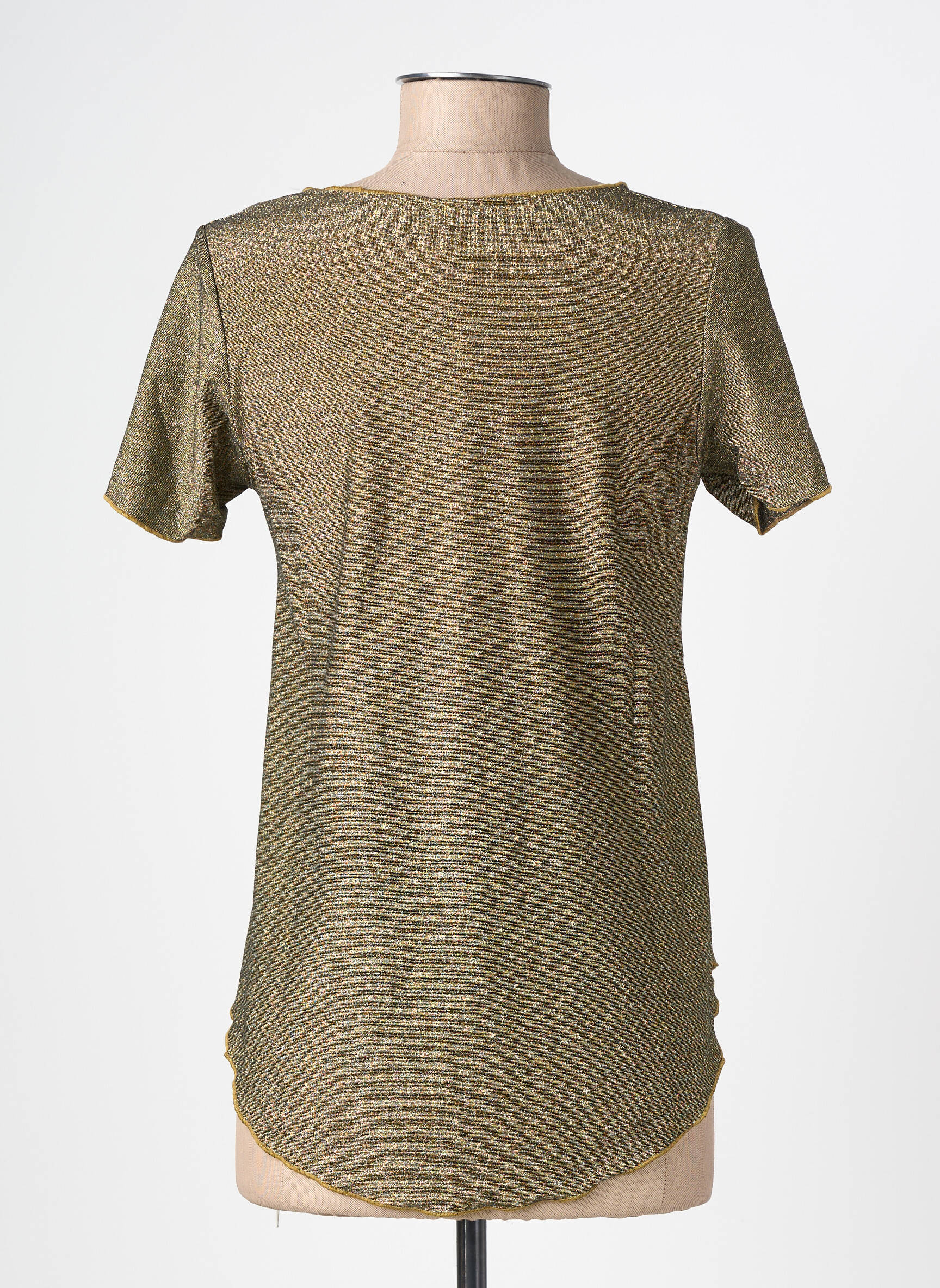T-shirt stretch manches courtes or MINDELO BAY femme