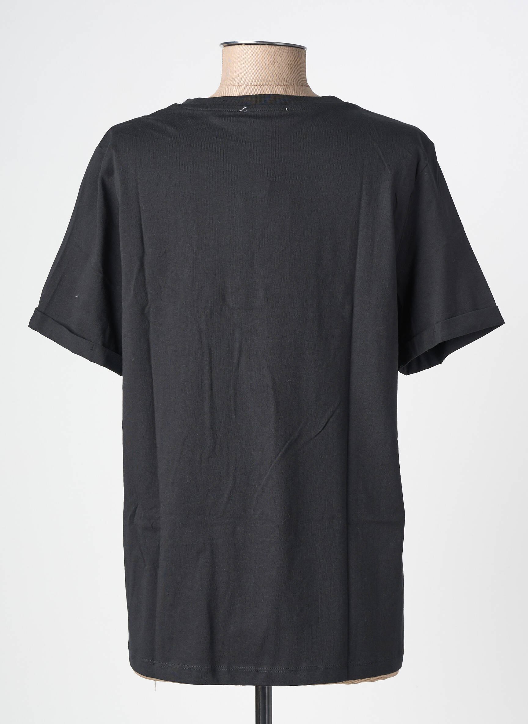 T-shirt sérigraphie manches courtes noir GARCIA femme