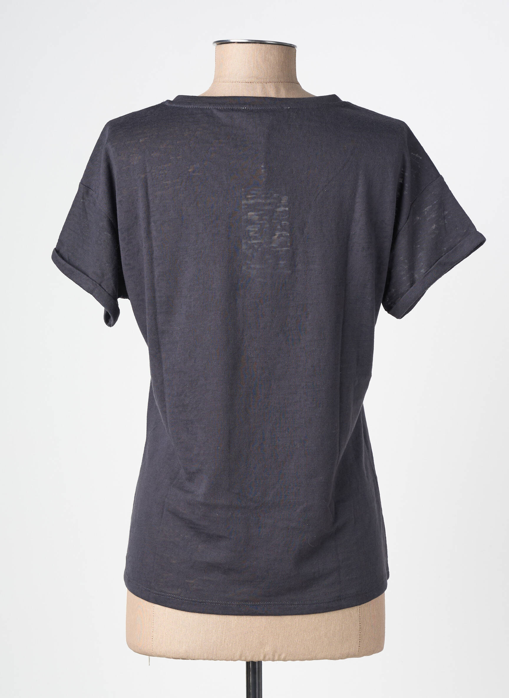 T-shirt sérigraphie manches courtes gris GARCIA femme