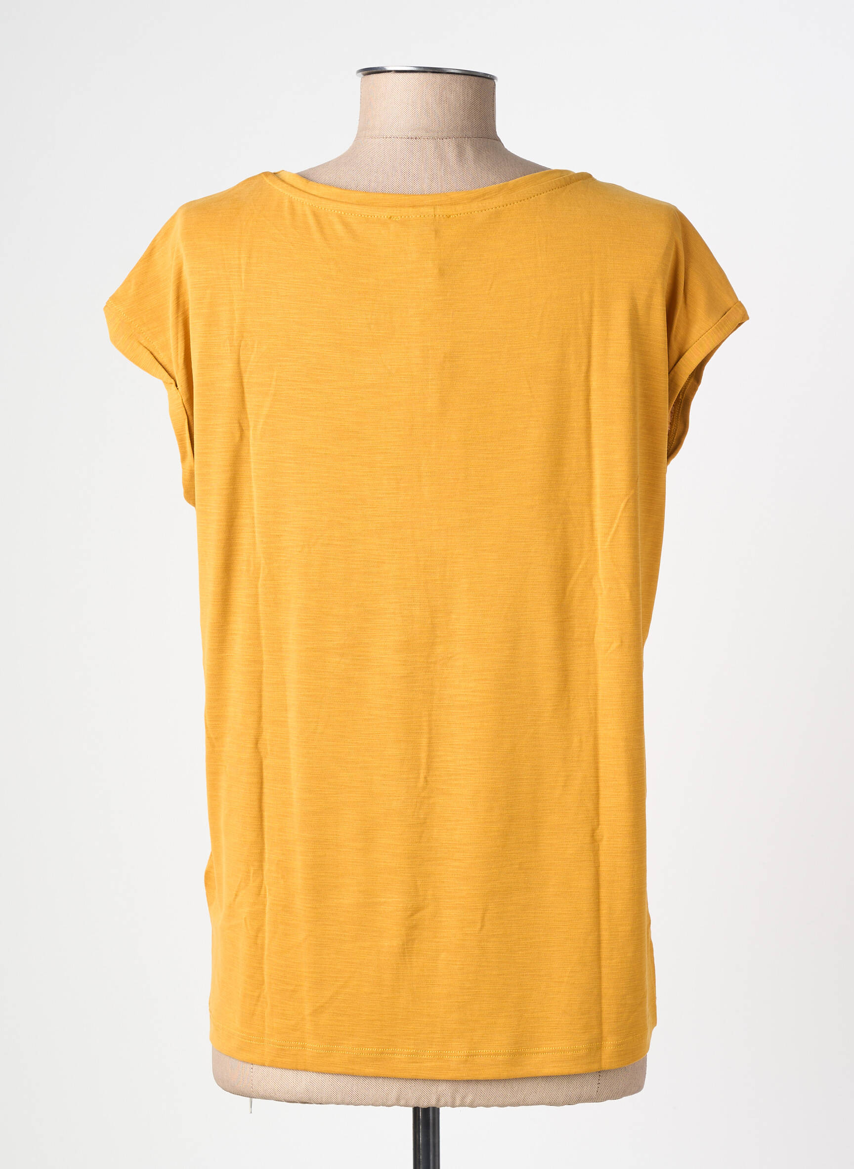 T-shirt sérigraphie avec strass manches courtes jaune STREET ONE femme