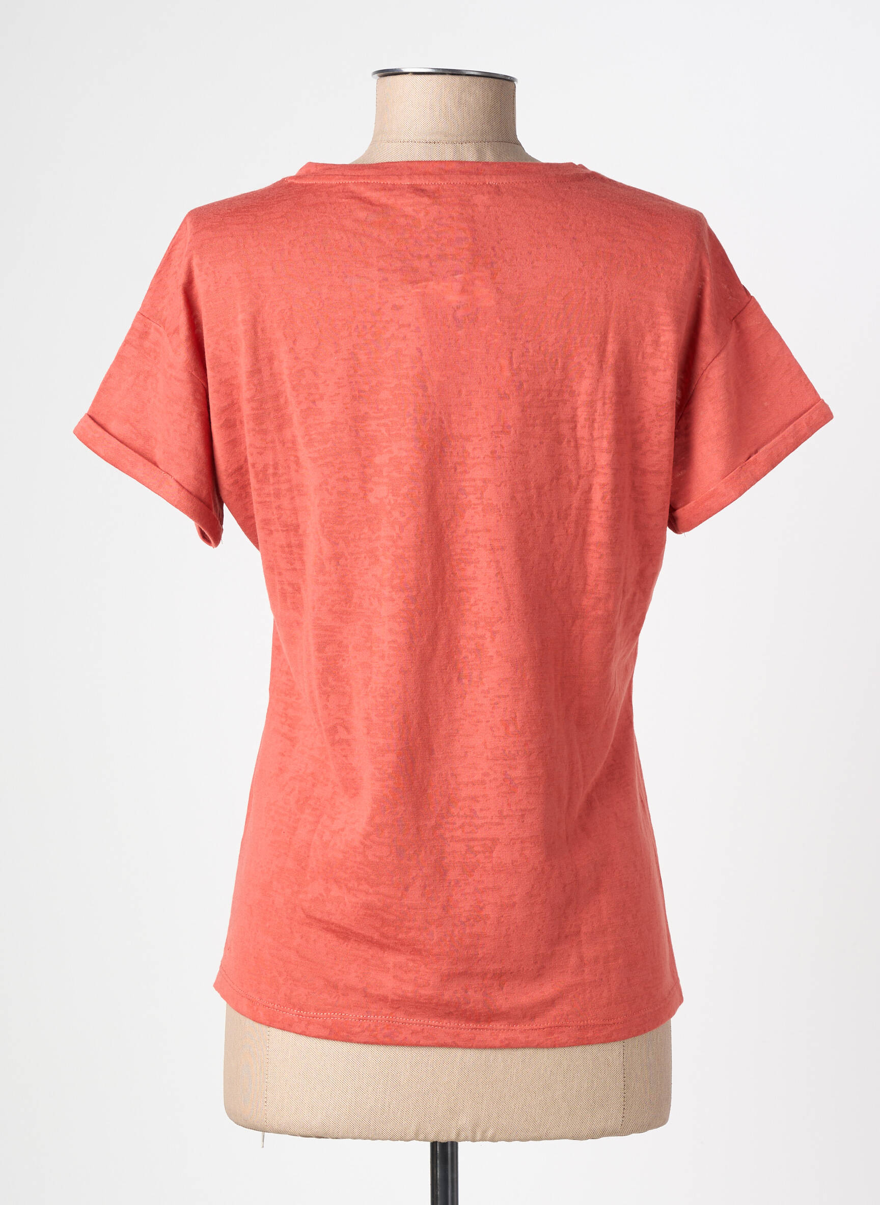 T-shirt sérigraphie manches courtes rouge GARCIA femme